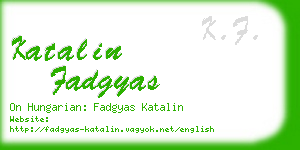 katalin fadgyas business card